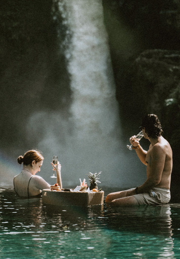 Swimming at Tegenungan Waterfall