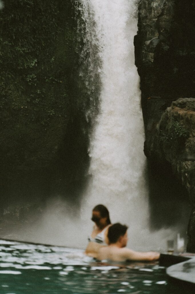 Tegenungan Waterfall with kids